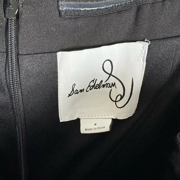 Sam Edelman Off the Shoulder Jumpsuit Black Sz 4 Minimalist Party Glam Cocktail - Picture 6 of 10